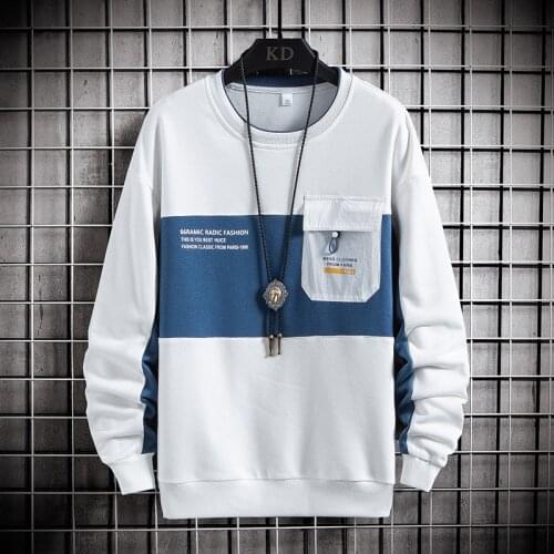 Ribbons Hip Hop Autumn Winter Hoodies Sweatshirts Men Letter Printed Casual Streetwear White Male Pullover