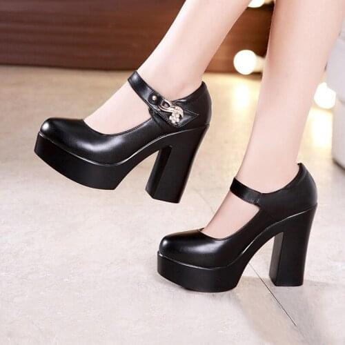 2019 super high with 12cm single shoes round head waterproof platform muffin thick base cheongsam catwalk show model