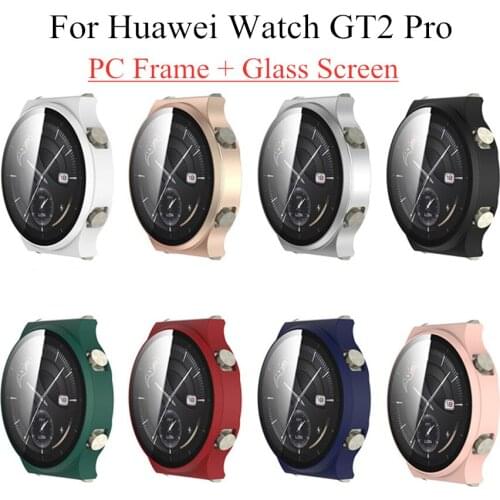 Protective Case For Huawei Watch GT 2 Pro Matte Watch Cover Tempered Glass Screen Protector Watch Film For Huawei GT2 Pro Case