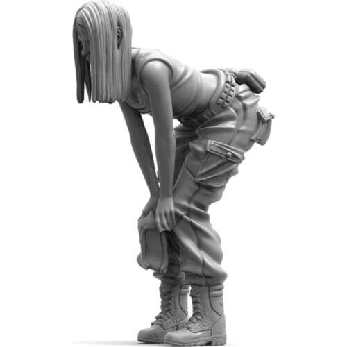 1/35, Urbana, GIRLS in ACTION, Resin Model figure, GK, Unassembled and unpainted kit