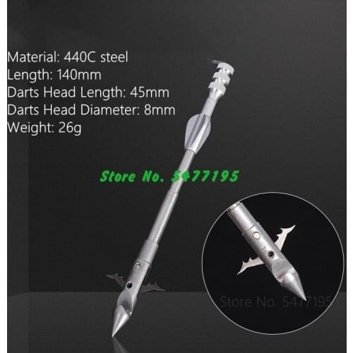 1pcs Darts Fishing Slingshot Rifle Arrow Skill Outdoor Shooting Fishing Hunting Slingshot Heads Stainless Steel Crossbow Arrows