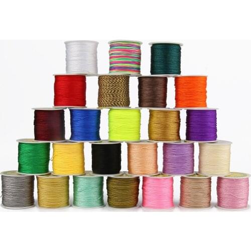 100Meter/lot 0.8mm Nylon Cord Thread Chinese Knot Macrame Cord Bracelet Braided String Craft DIY Tassels Beading String Thread