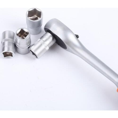 Drive Socket Ratchet Wrench Socket Bit Combination Tools Kit for Automobile Repairing and Household, Metric,12Pc