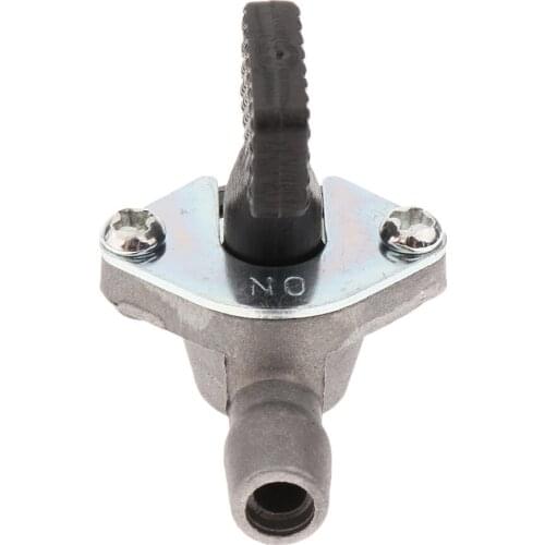 2PCS Fuel Gas Petcock Valve Switch Pump for 47cc 49cc 2 Stroke Engine Mini Motor Motorized Bicycle Bike - Silver+Black
