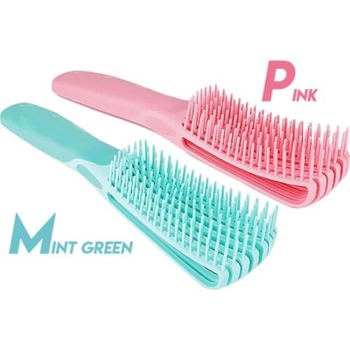 4c Hair Detangler Brush Detangling Brush for Curly Hair Wet Thick Kinky Hair Adjust Hair Brush Scalp Massage Detangle Hairbrush