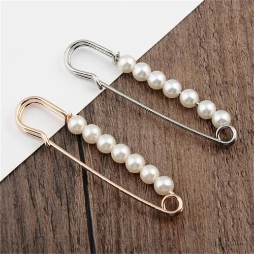 Simulated Pearl Brooch Pin Dress Clothing Decoration Buckle Pin For Women Pins Bijoux Brooch Women Accessories