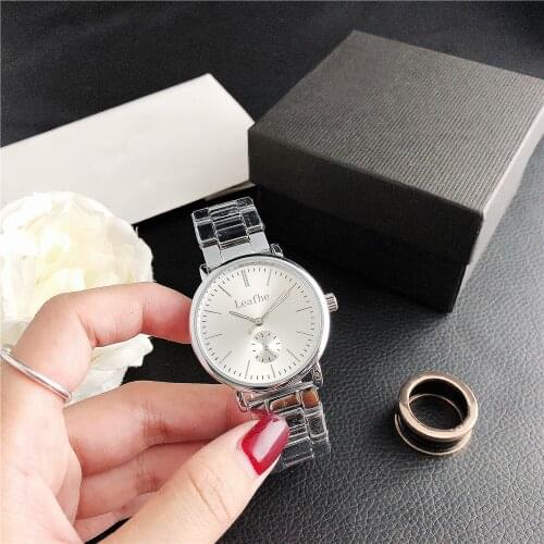 New Fashion Womens Watches Silver Gold Stainless Steel Material Butterfly Buckle Quartz Watch Black Clock relogio feminino