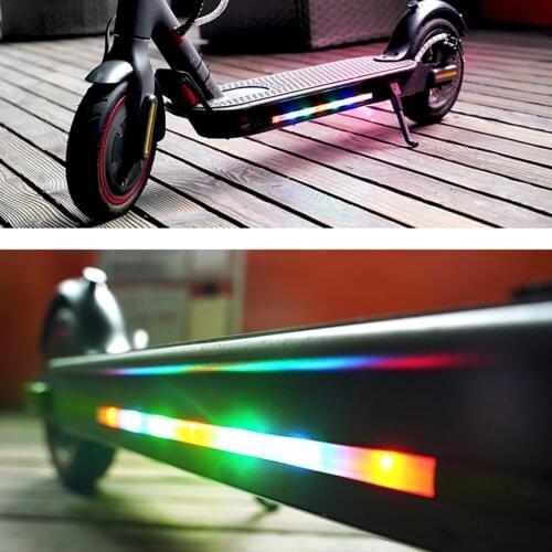 Colorful LED Strip Flashlight Bar Lamp For Xiaomi M365 M187 1S Pro 2 Electric Scooter Skateboard Waterproof Night Light Belt