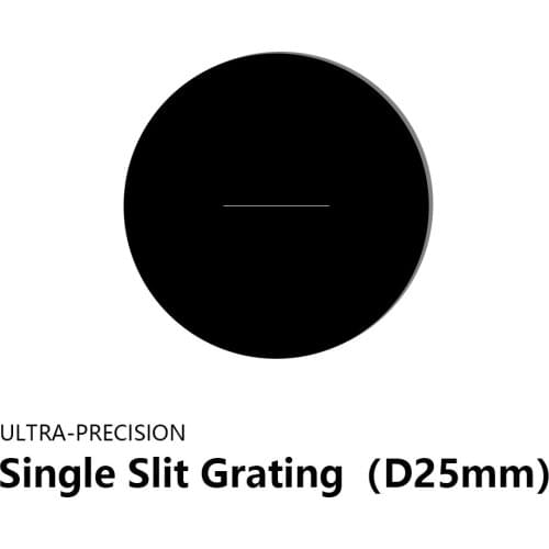 Single slit grating Diffraction gratie Optical ultra-precision slits D25mm slit width 30um Stainless steel blackening
