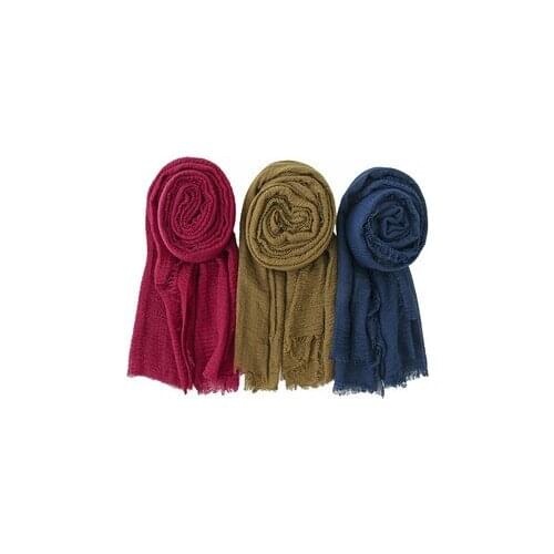 New Colors Collection Long Shawl For Women Fashion Cotton Hijabs Muslim Headscarf Solid Islam Modest Headwrap Stole 180X100CM