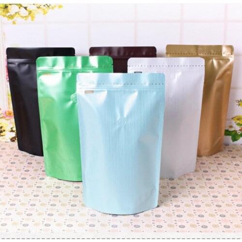 Ferimo 10pcs Stand up zip lock air valve bag aluminum foil 227g coffee packaging storage bags candy gift food package pouch