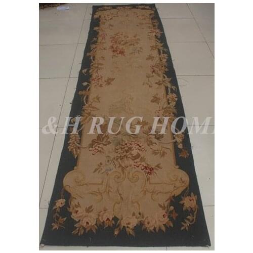 Free shipping 74X305CM Aubusson Tapestry, Aubusson woolen tapestry, handmade tapestry, Aubusson Runner carpet