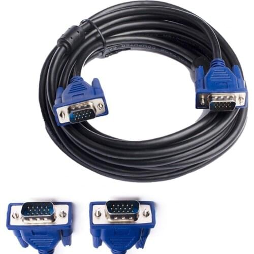 1.5m 1080P VGA HD 15 Pin Male To Male Extension Cable Cord For PC Laptop Projector HDTV Monitor tv display signal short cable