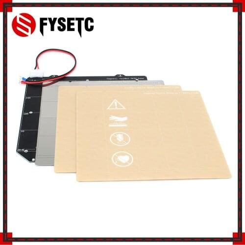 Clone Prusa i3 MK3 Magnetic Heated Bed MK52 Wiring Thermistor Kit With Magnet + Steel Sheet +2pcs Clear Sticker For Prusa i3 MK3
