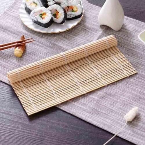 1pc DIY Rolling Mat Sushi Onigiri Rice Roller Sushi Maker Tools Bamboo Kitchen Gadgets Sushi Curtain Kitchen Cooking Accessories