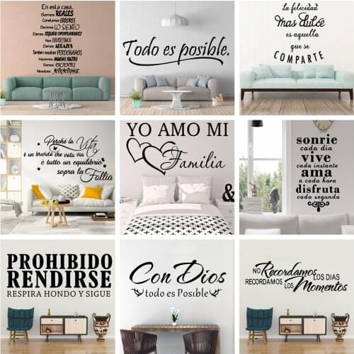 Beauty Spanish Quote Nursery Wall Stickers Vinyl Art Decals For Kids Rooms Decoration Background Wall Art Decal Drop Shipping