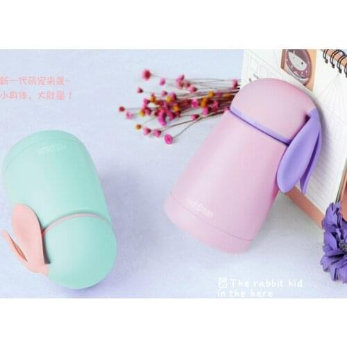 Rabbit water bottle lovely Vacuum Cup 304 Stainless Steel Cartoon Thermos Travel Water Bottles Outdoor Drinkware 4 Colors