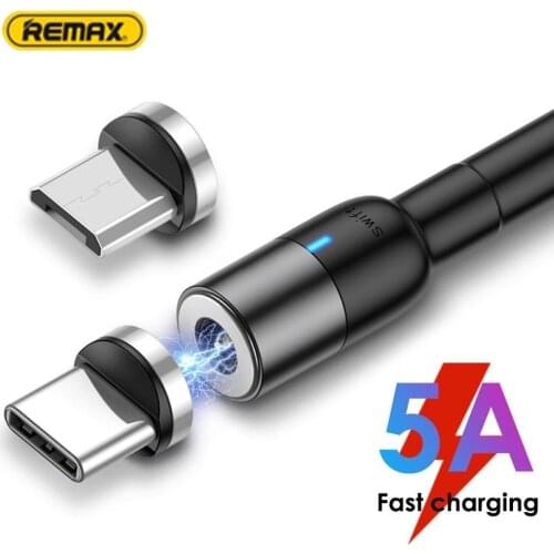 1M Micro USB Type-C Magnetic Charging Cable 5A lightning Charging 360 Degree with Indicator Light for Xiaomi Huawei phone