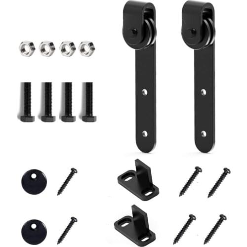 Mini Sliding Barn Door Track Top Mount Door Rail Hardware Kit Hanger Track Smooth Silent Closet Cabinet Sliding Door Fittings