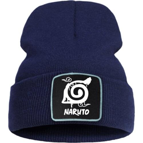 Fashion Unisex Thick Knitted Caps Naruto Japan Anime Ski Bonnet Cap Creativity Skullies Beanie Hats Soft Hot Sale Winter Hat