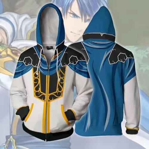 New Game Fire Emblem Hoodie Robin Sweatshirts Cosplay Costume Jacket Zipper Clothing