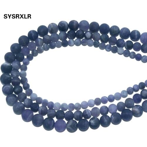 Wholesale Natural Stone Dull Polish Matte Amethysts Crystal Round Beads For Jewelry Making DIY Bracelet Necklace 6 8 10 MM