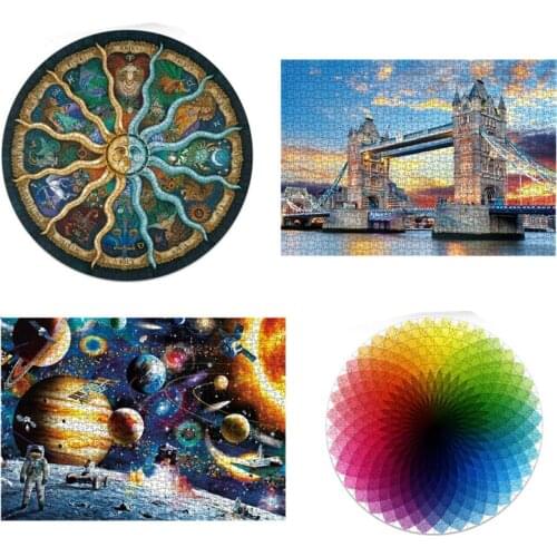 Jigsaw Puzzle With Picture Puzzle 1000 And 500 Pieces Mini Wooden Assembly Puzzle Toys For Adults Children Educational Games Toy