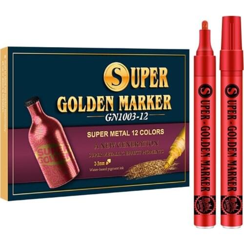 Premium Permanent Paint Pen Colorful Paint Marker Pen Metallic Marker Pen High-gloss for DIY Art Design Painting