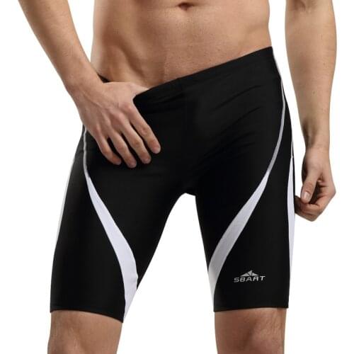 Boy Men Technical Fastskin Racing Training Competition Professional Full Knee Swimwear Jammer Swim Trunks Shorts