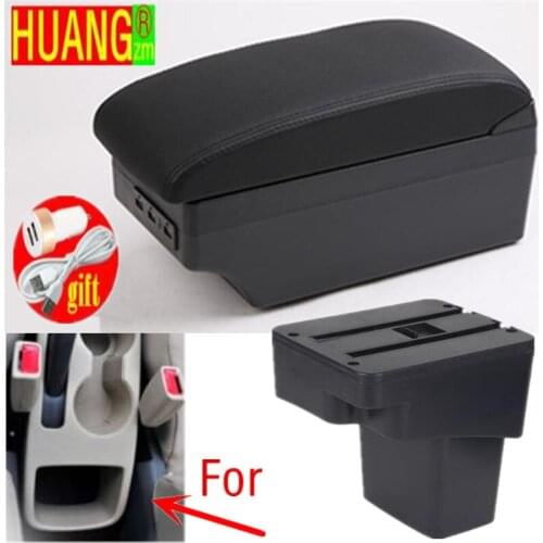 For Hyundai SOLARIS Armrest 2013 2014 2015 2016 For VERNA Accent Car Armrest box Storage accessories Interior with USB LED