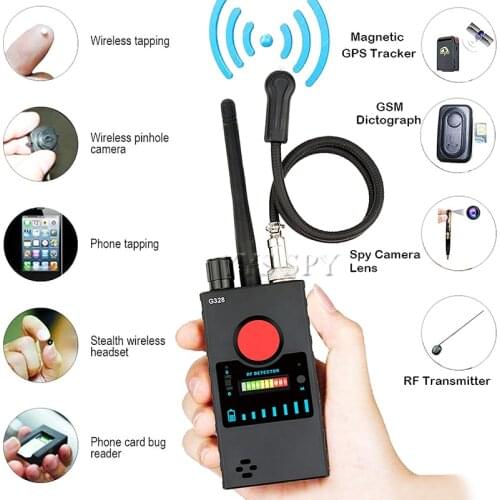 Professional G328 Mini Spy Hidden Camera Detector RF Signal Anti Candid Cam Magnetic GPS Locator Wireless Audio GSM Bug Finder