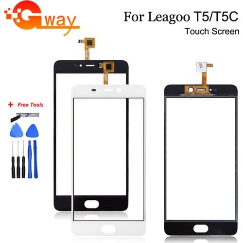 Touch Sensor Front Glass For Leagoo T5 Touch Screen Digitizer For Mobile Phone Leagoo T5C Touch Panel With Free Tools