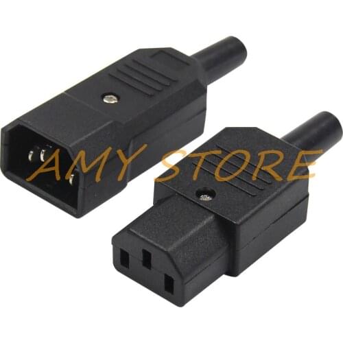 IEC 320 C14 Male Plug to C13 Female Socket PC Computer Electric Car Rice Cooker Power Connector Adapter AC 250V 10A