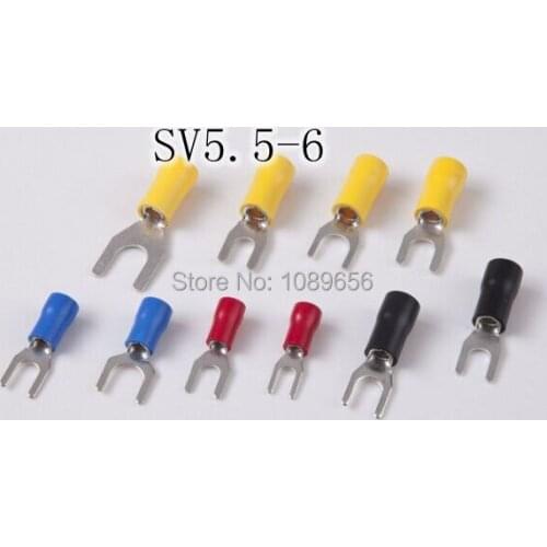 SV5.5-6 500PCS Cold pressed terminals Pre - insulated terminals Cable Connector Wire Connector
