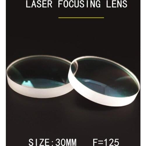 Weimeng Fiber Laser Cutter focusing lens 10 pcs / bag 30mm F=125 laser lenses clear JGS1 QUARTZ 1064nm AR Plano-convex shape