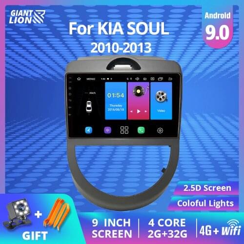 2 Din Android 9.0 Car Multimedia Video Player Car Radio For KIA SOUL 2010 2011 2013 Radio GPS Navigation Stereo Bluetooth DVD