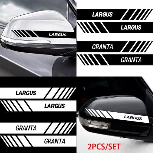 2 pieces Car Rearview Mirror Side Decal Car stickers Rear View Mirror Sticker For LA-DA Largus Granta Niva Xray auto Accessories