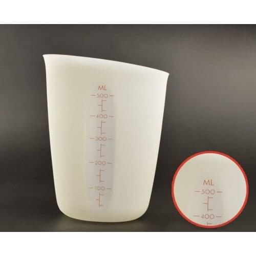 250ml 500ml Measuring Cup Silicone Large Capacity Soft Measure Cup Home Cake Baking Liquid Measure Tools ZA6020