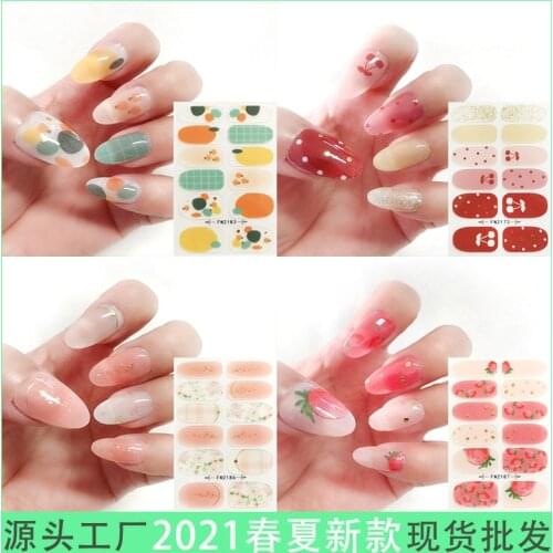 3D Watercolor Style Women Nail Art Stickers Full Cover Nails Sticker Designer Nail Sticker Set Nail Accesoires Sticker For Nails