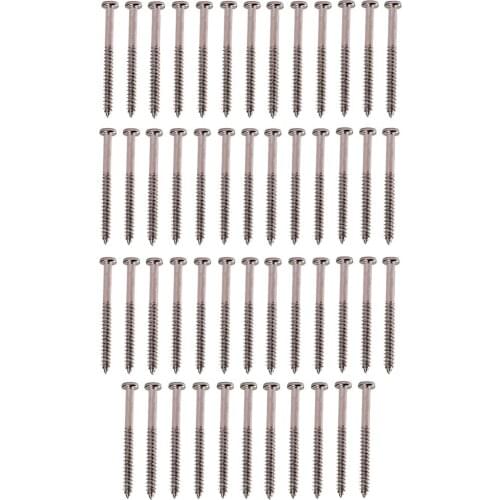 Tooyful 50pcs Nickel Bass Guitar Pickup Mounting Screws for PB JB P90 Pickup Replacement