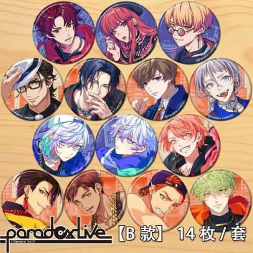 Anime Paradox Live BAE Figure Badge Round Brooch Pin Gifts Kids Collection Toy 6683