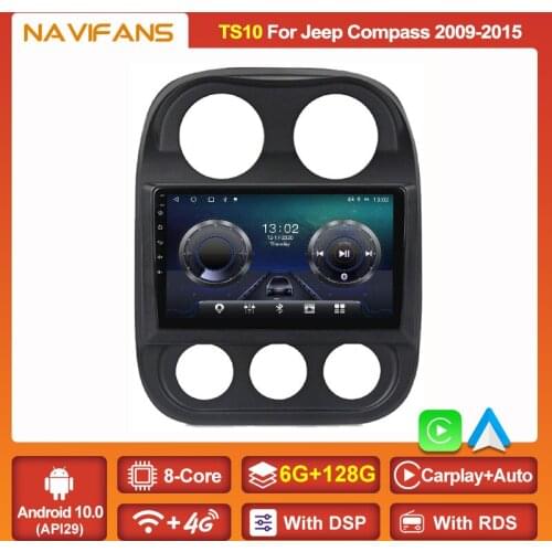 IPS Screen 6+128G Car Radio Multimedia For JEEP Compass Patriot 2010-2016 Auto Stereo 2Din Player Antenna GPS Carplay DSP BT OBD
