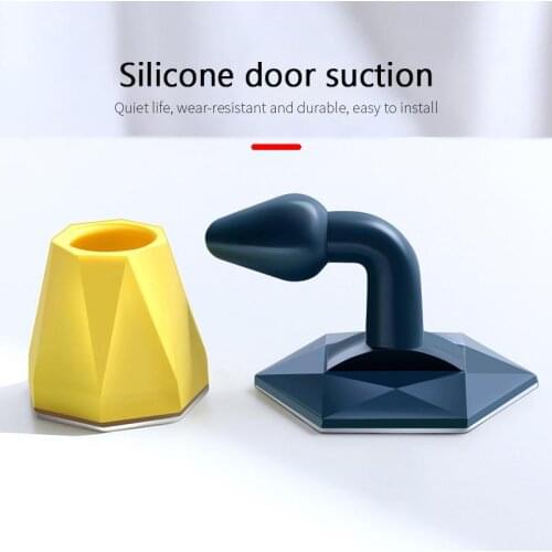 Mute Non-punch Silicone Door Stopper Touch Toilet Wall Absorption Door Plug Anti-bump Door Holder Gear Gate Resistance Door Stop