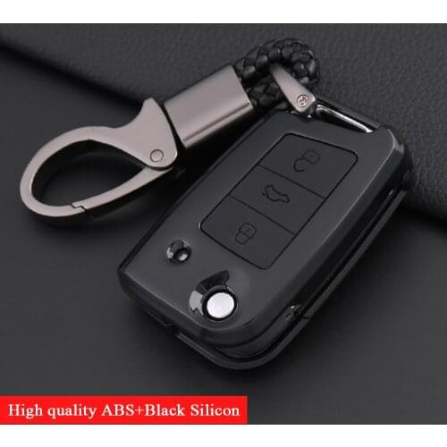 3 Button Car Key Case Cover For Volkswagen VW Polo Bora Golf 7 Tiguan For Skoda Octavia Kodiaq Karoq For Seat Ateca Leon Key Bag