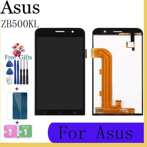 For Asus ZenFone Go ZB500KL X00AD LCD Display Touch Screen Digitizer Assembly ZB500KL Lcd Replacement Tools + Tempered film