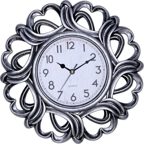 European Retro Wall Clock Kitchen Clocks Creative Living Room Decoration Hanging Watch Bedroom Study Decorative Quartz Clock