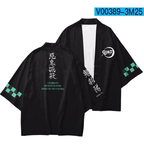Demon Slayer Kimetsu no Yaiba Anime 3D Printing Japanese Kimono Haori Yukata Cosplay WSummer Casual Cool omen/Mens Cardigan