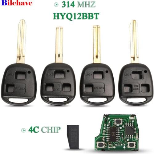 Bilchave 2/3 Buttons Remote Car Key Shell Fob Good Quality For Toyota Camry Rav4 Corolla Prado Yaris Tarago With Uncut Blade