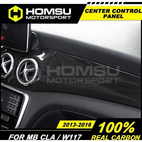 Carbon Fiber Interior Trim Dashboard Kit For Merce-des Ben-z CLA W117 2013-2016 repalcement center console cover fit for LHD