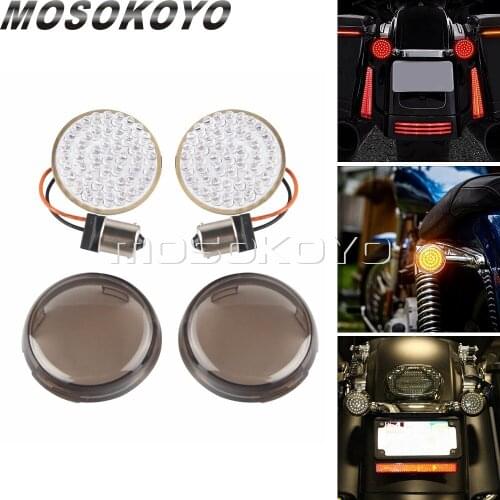 Red/Amber 1156 Bullet LED Turn Signal Indicator Light Blinkers For Harley Touring Dyna Softail Sportster Road King Tri Glide FXD